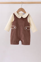 Brown Corduroy Jon Jon Set