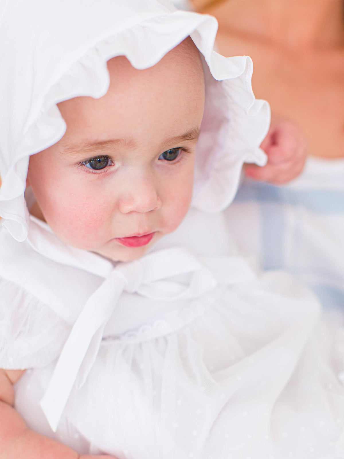 Baby Girls White Bonnet