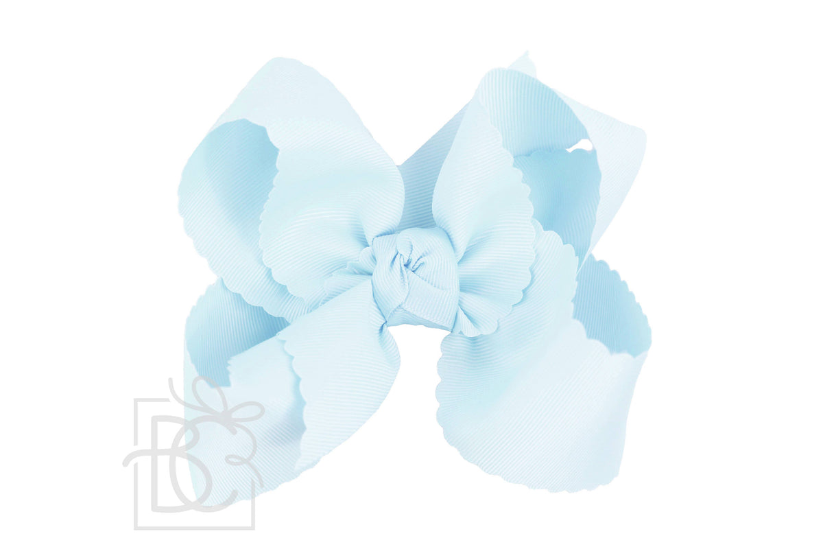 SCALLOPED EDGE BOW: Powder Blue