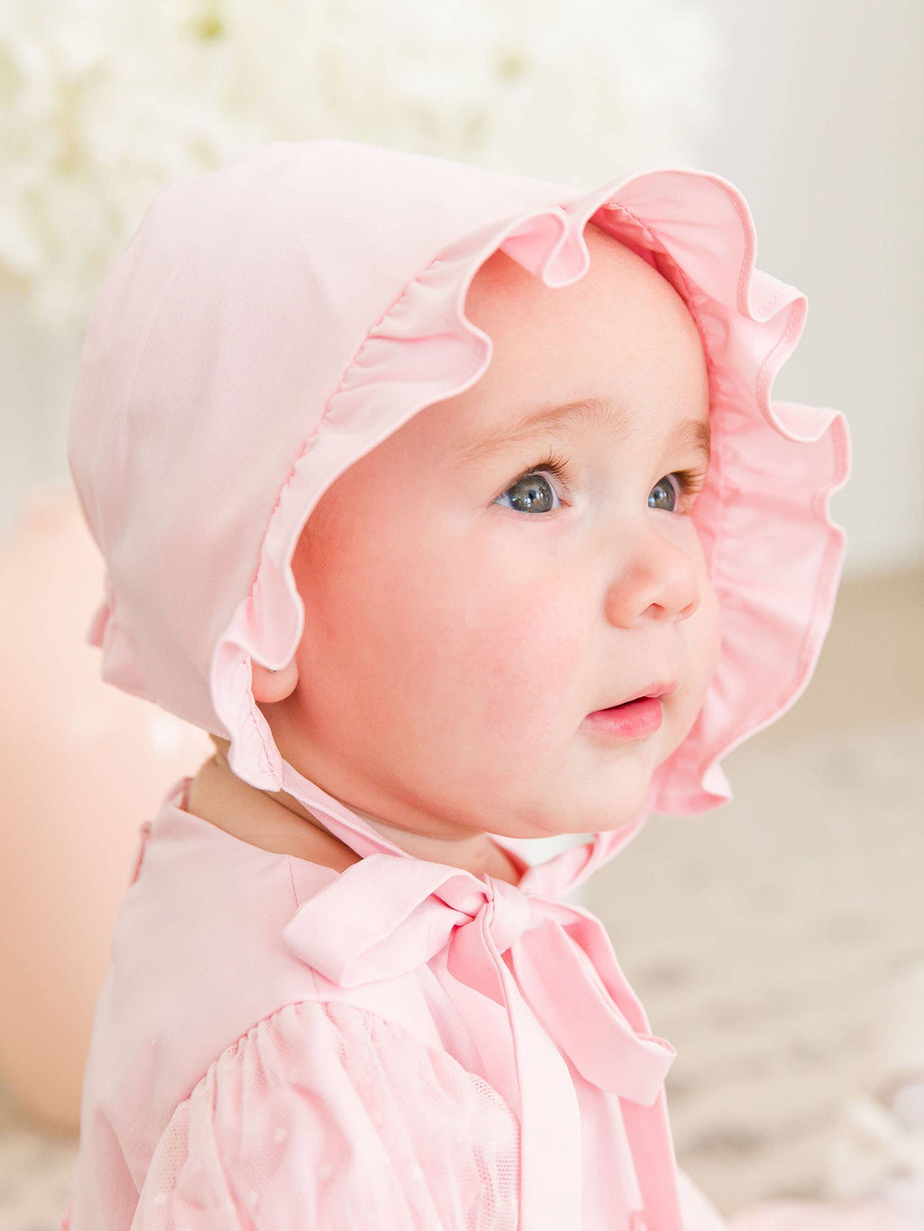 Baby Girls Baby Pink Bonnet