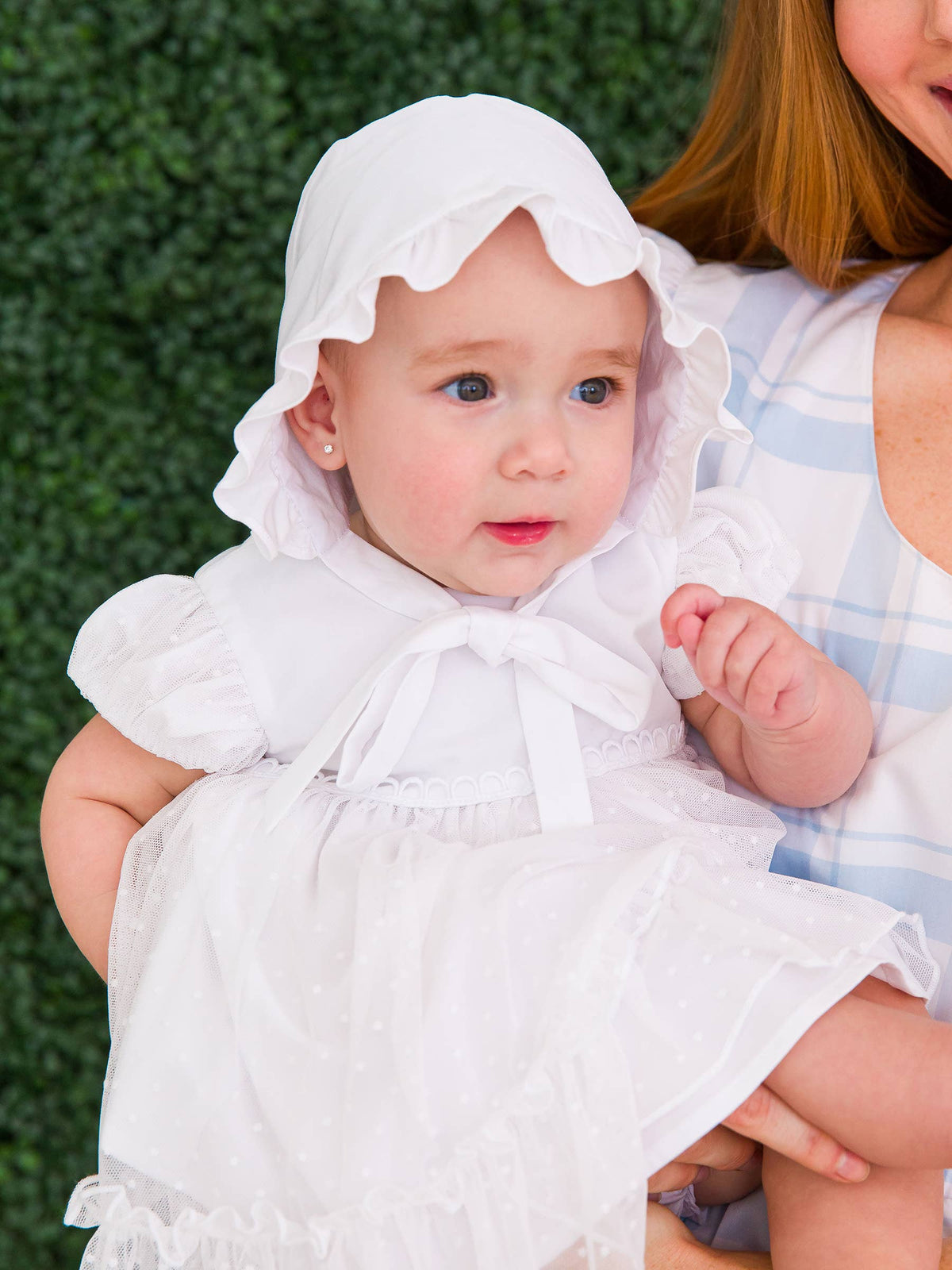 Baby Girls White Bonnet