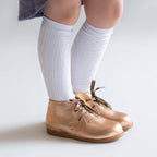 White Cable Knit Knee High Socks