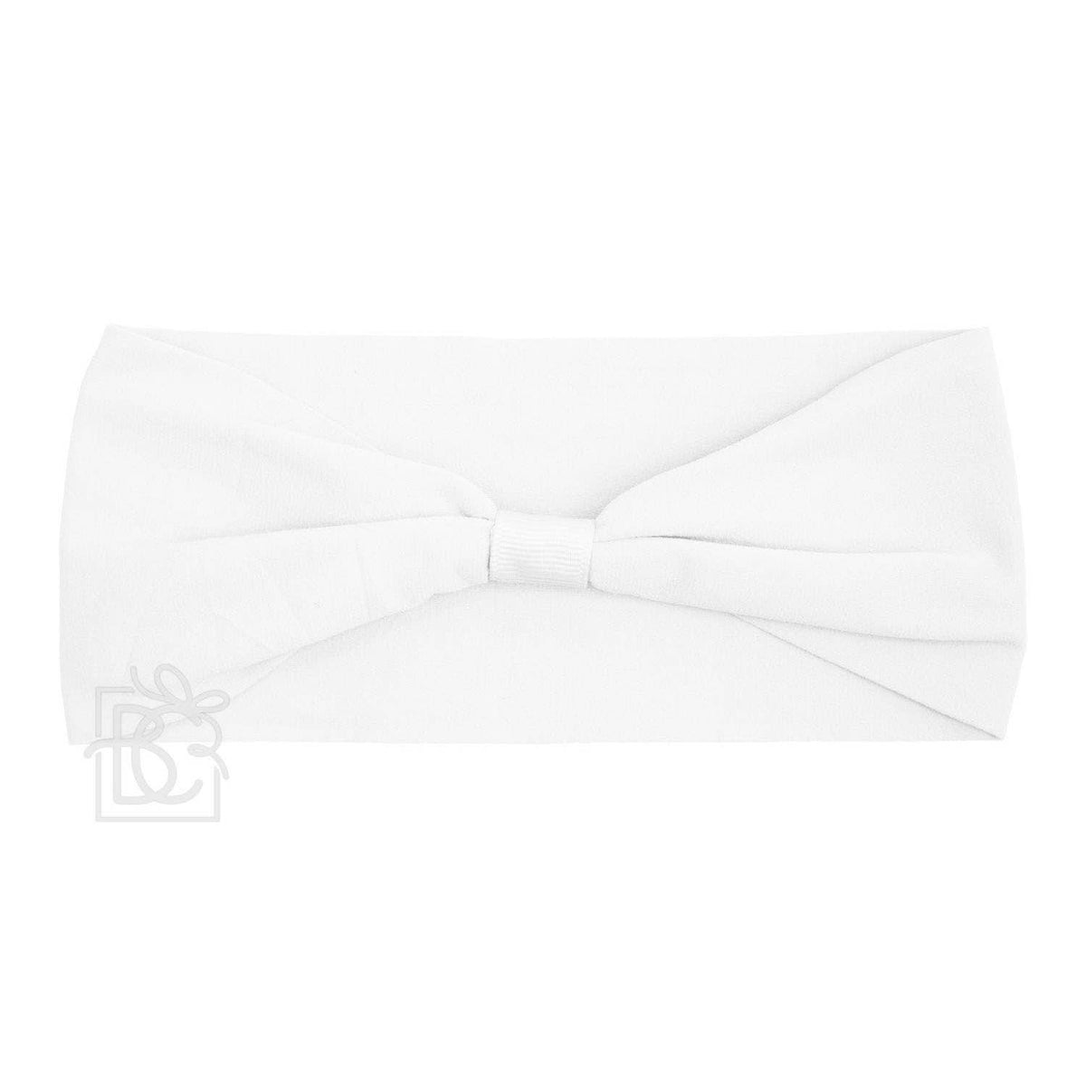 WIDE PANTYHOSE ADD-A-BOW HEADBAND: WHITE
