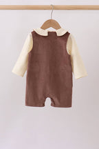 Brown Corduroy Jon Jon Set
