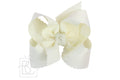 SCALLOPED EDGE BOW: Antique White