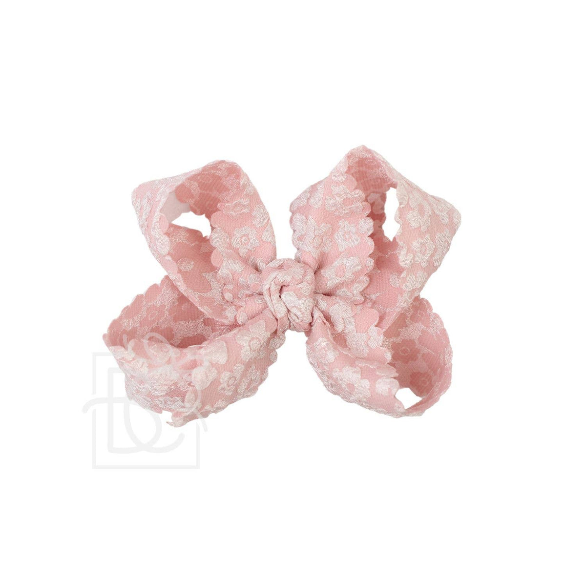 SCALLOPED LACE FLOWER BOW