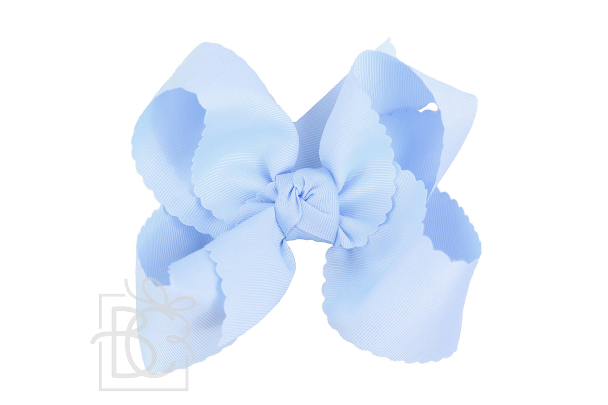 SCALLOPED EDGE BOW: Millennium Blue